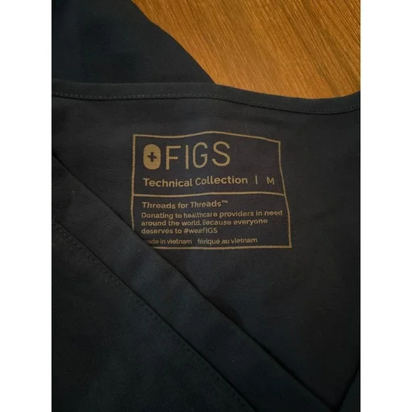 Figs women's scrub top Medium Catarina‎ style dark greenish blue - Picture 3 of 4